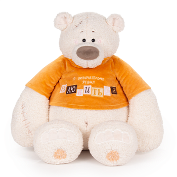 KULT Мягкая игрушка медведь Тато, в рыжей майке, 37 см (ММТато/38/рж)