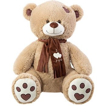 Медведь Тони с шарфом В110 артикул МТШ/60/82, цвет: кофейный