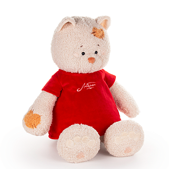 KULT Мягкая игрушка Кошка Мэри в платье красном, 37 см (ПМэри/101-4/11)