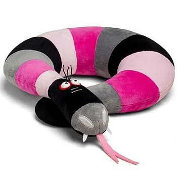 KULT Символ года 2025 Мягкая игрушка подушка для шеи змея Фрида (розовый), 40 см (ЗФШ/40/роз)