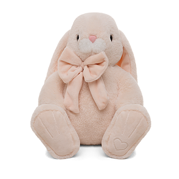 KULT Мягкая игрушка кролик Банни, 30см сидя, персиковый (КБ/30/124-1)