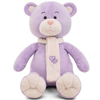 Мягкая игрушка Медведь Боня, сиреневый, 30см (МБоня/30/253-5)