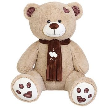 Медведь Тони с шарфом В150 кофейный (МТШ/80/82)