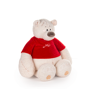 KULT Мягкая игрушка Медведь Тато в майке красной, 37 см (МТато/101-4/2)