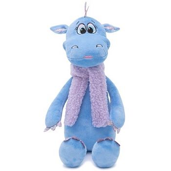 KULT Символ года 2024 Мягкая игрушка Дракон Дейзи, синий, с шарфом, 25см (301гл/25/шр)