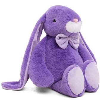 Мягкая игрушка зайчик Зак, 28см сидя, сиреневый (ЗЗ/28/253-1)