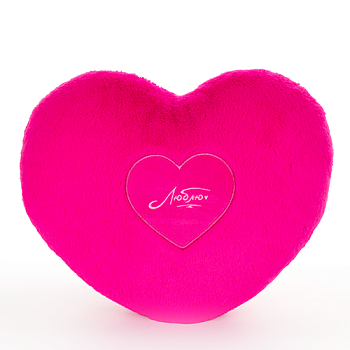 KULT Мягкая игрушка-подушка Сердце фуксия (с сердцем), 30х23 см (СП/132-1/5)