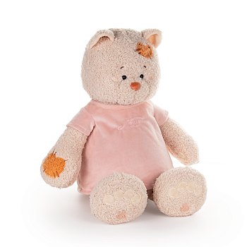 KULT Мягкая игрушка Кошка Мэри в платье св.пудровом, 37 см (ПМэри/131-7/12)