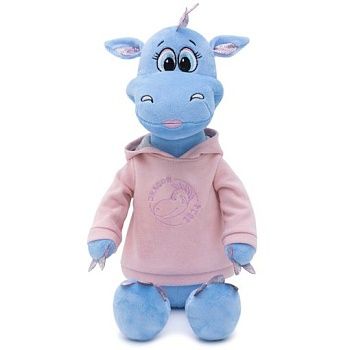 KULT Символ года 2024 Мягкая игрушка Дракон Дейзи, синий, в толстовке, 25см (301гл/25/тл)