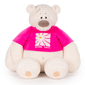 KULT Мягкая игрушка медведь Тато, в розовой майке, 37 см (ММТато/38/рз)