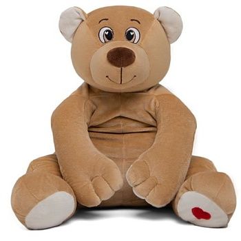 KULT Мягкая игрушка медведь Лари, 70см (сидя 35см), кофейный (МЛари/35/56-1)
