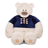 KULT Мягкая игрушка медведь Тато, в синей майке, 37 см (ММТато/38/сн)