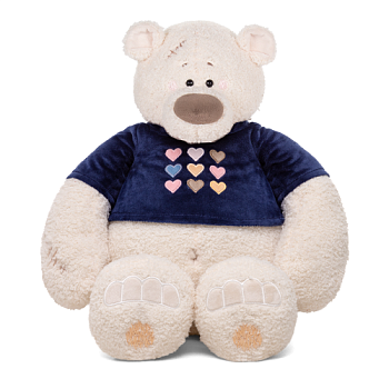 KULT Мягкая игрушка медведь Тато, в синей майке, 37 см (ММТато/38/сн)