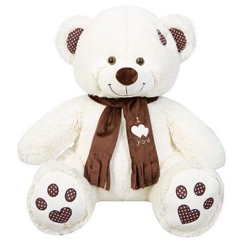 Медведь Тони с шарфом В85 латте  (МТШ/45/52)