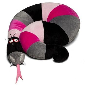 KULT Символ года 2025 Мягкая игрушка подушка змея Фрида (розовый), 36 см (ЗФП/36/роз)