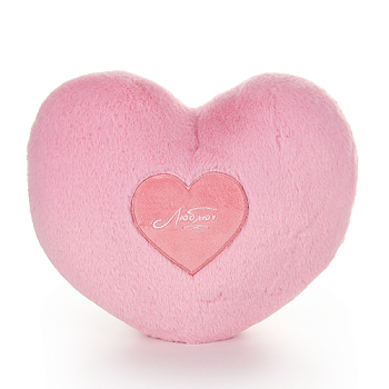 KULT Мягкая игрушка-подушка Сердце розовая (с сердцем), 30х23 см (СП/121-4/18)