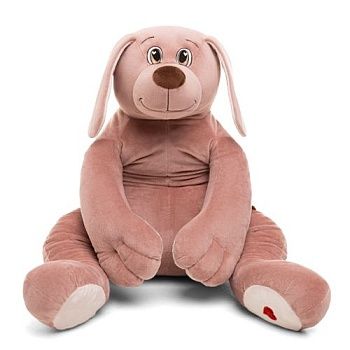 KULT Мягкая игрушка собака Чарли, 85см (сидя 45 см), пудровый (СБЧарли/45/131-2)