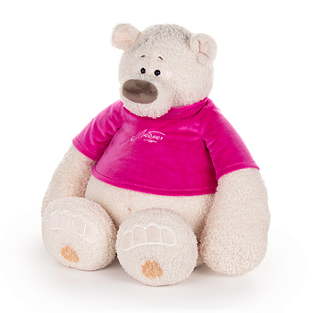 KULT Мягкая игрушка Медведь Тато в майке т. фуксия, 37 см (МТато/132-2/5)