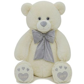 Медведь Пьер с бантом В130 латте (МП/70/53)