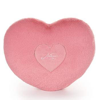 KULT Мягкая игрушка-подушка Сердце пудровая (с сердцем), 30х23 см (СП/131-1/12)