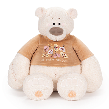 KULT Мягкая игрушка медведь Тато, в кофейной майке, 37 см (ММТато/38/кф)