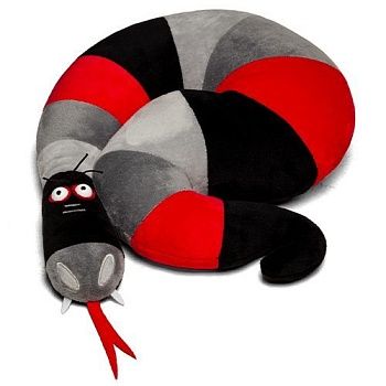 KULT Символ года 2025 Мягкая игрушка подушка змея Фрида (красный), 36 см (ЗФП/36/кр)